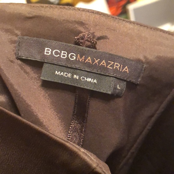 BCBG Brown satin halter top size Large - Picture 3 of 3